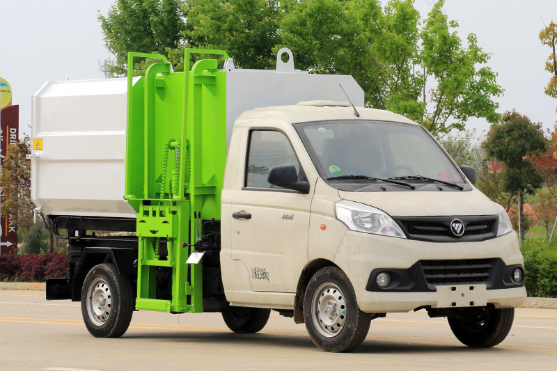 國(guó)六福田祥菱 3方 掛桶垃圾車(chē)